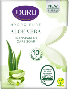 Косметическое мыло Duru Hydro Pure с экстрактом Алоэ Вера 2 х 135 г фото