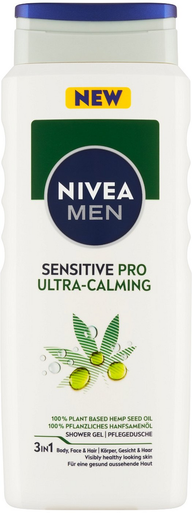 Гель для душу Nivea Men 3in1 Sensitive Pro Ultra 500мл фото