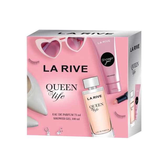 Жіночий подарунковий набір La Rive QUEEN OF LIFE  (парфумована вода 75мл/гель для душу 100мл) фото