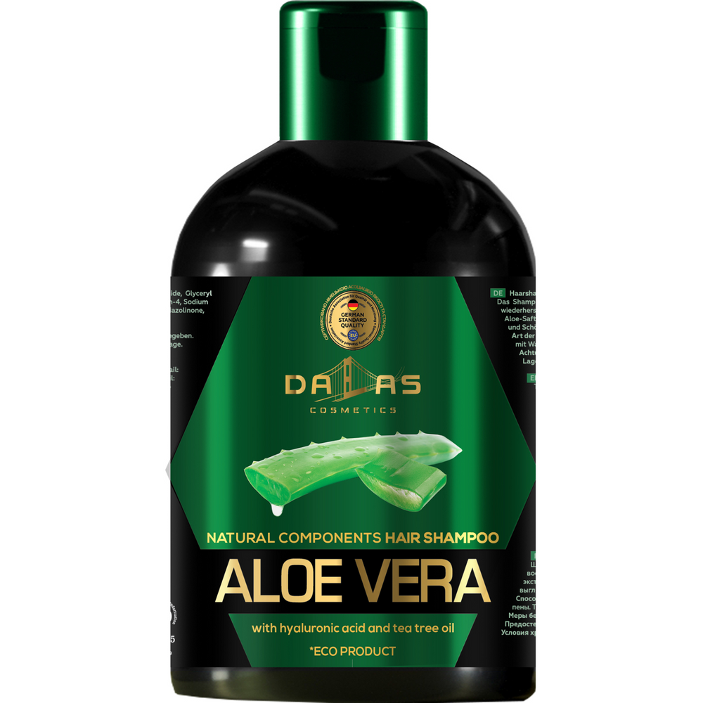 Шампунь Dalas Aloe Vera с гиалуроновой кислотой, натуральным соком алоэ и маслом чайного дерева 1л фото