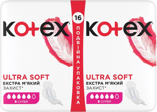Гігієнічні прокладки Кotex Ultra Soft Super Duo 16 шт фото