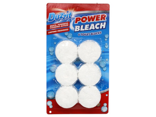 Блоки для зливного бачка Duzzit Power Bleach (від нальоту та бактерій), 6 шт. x 50 г фото