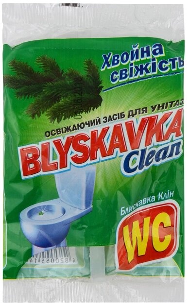Освіжаючий засіб для унітазу Blyskavka Clean Хвойна свіжість фото