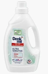 Бесфосфатный детский гель для стирки DenkMit ultra sensitive 1,5л фото