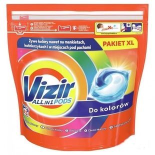 Капсули для прання Vizir All in 1 Pods Do kolorow для кольорової білизни, 43 шт фото