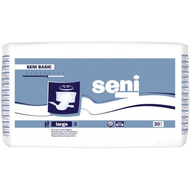 Підгузки для дорослих Seni Basic 3 Large, 30 шт фото