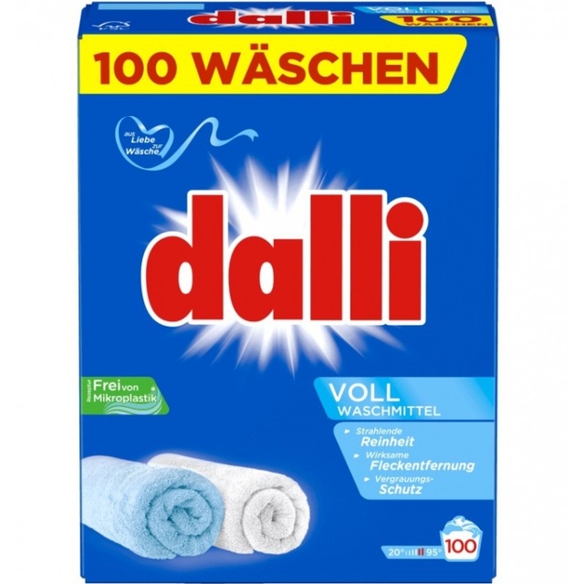 Пральний порошок Dalli Vollwaschmittel 6 кг 100 циклів прання фото