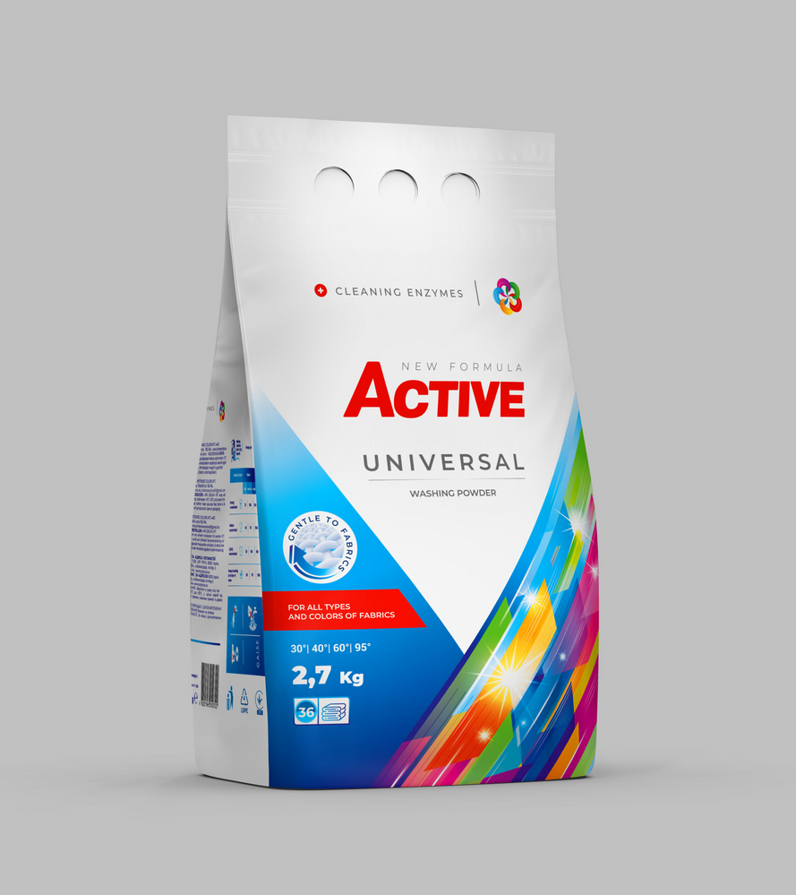 Стиральный порошок Active Universal для всех типов белья, 2,7 кг (36 циклов) фото