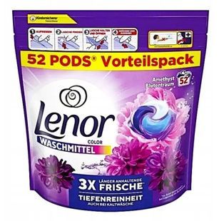 Капсулы для стирки Lenor 4in1 Аметист и цветочный букет 52 шт. фото