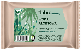 Зволожений туалетний папір Luba Eco Family з алое вера 50 шт фото