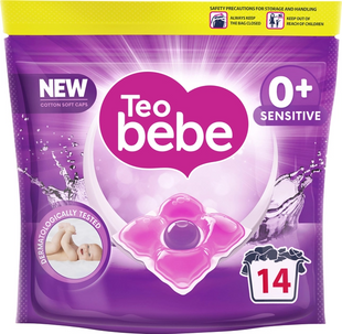Капсули для прання Teo bebe Cotton Soft caps Sensitive 14 шт фото