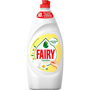 Средство для мытья посуды Fairy Sensitive Ромашка и витамин Е 900мл фото
