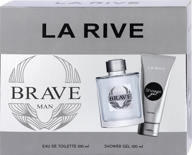Чоловічий подарунковий набір La Rive BRAVE  (парфумована вода 100мл/гель для душу100мл) фото