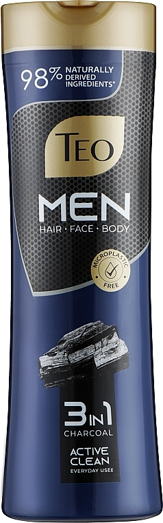 Шампунь для мужчин Тео Beauty 3в1 Men Charcoal 350мл фото