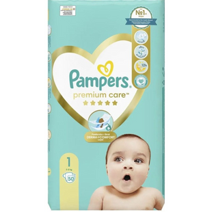 Підгузки Pampers Premium Care 1 (2-5 кг) 50 шт фото