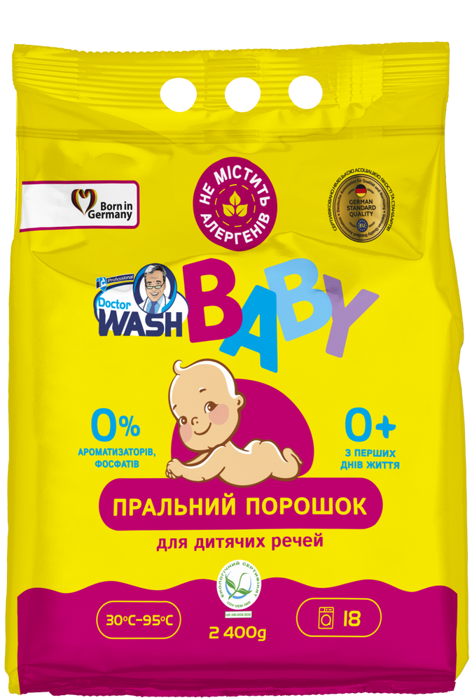 Порошок для стирки детской одежды Doctor Wash Baby 2,4кг фото