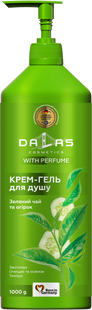Крем-гель для душу Dalas Зелений чай та огірок 1000г фото