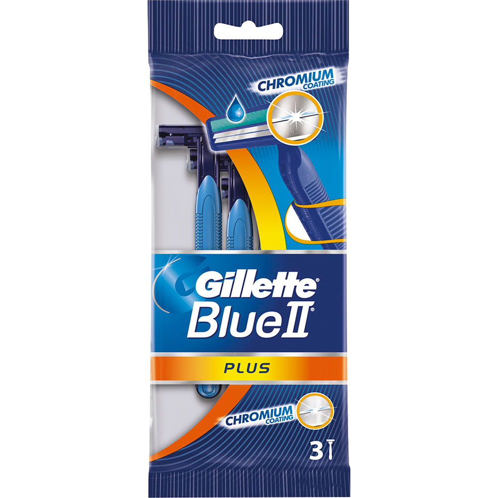 Бритвы одноразовые Gillette Blue 2 Plus 3 шт фото