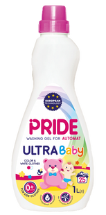 Гель для прання дитячих речей Pride Ultra Gel Baby 25 прання, 1 л фото