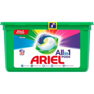 Гель-капсулы для стирки Ariel 3 in 1 Color для цветного белья, 33 шт фото