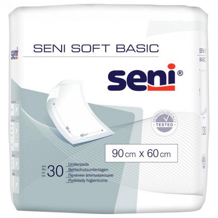 Одноразовые пеленки Seni Soft Basic 60х90 см, 30 шт фото