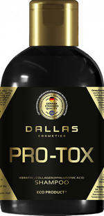 Шампунь для відновлення структури волосся Dallas Hair Pro-tox з колагеном та гіалуроновою кислотою 500 мл фото