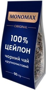 Чай черный Мономах 100% Цейлон Крупнолистовой 90 г фото