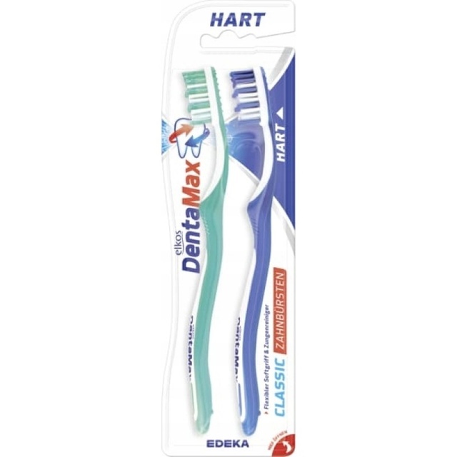 Зубна щітка Elkos DentaMax Classic Hart жорстка 2 шт фото