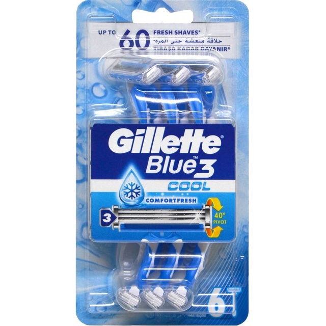 Бритви одноразові чоловічі Gillette Blue 3 Cool 6 шт фото