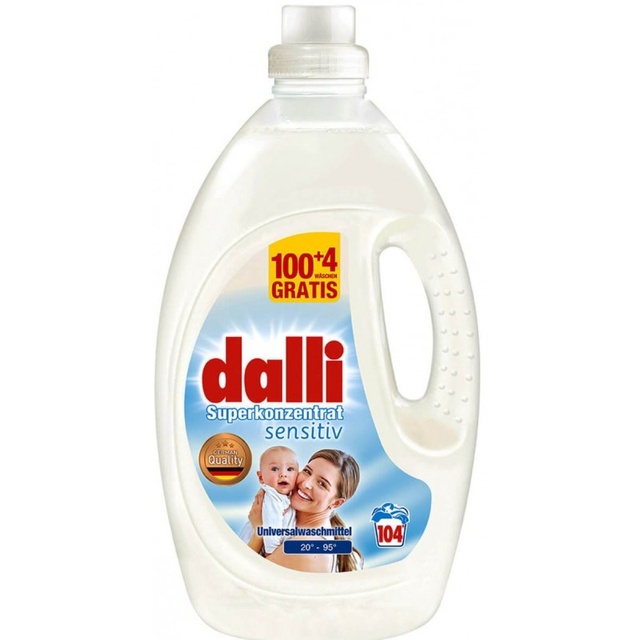 Гель для прання дитячої білизни Dalli Sensitiv 3.65 л 104 циклів прання фото