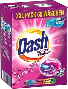 Капсулы для стирки Dash 3в1 Color для цветного белья, 60 шт фото