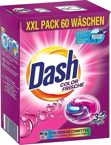 Капсули для прання Dash 3в1 Color для кольорової білизни, 60 шт фото