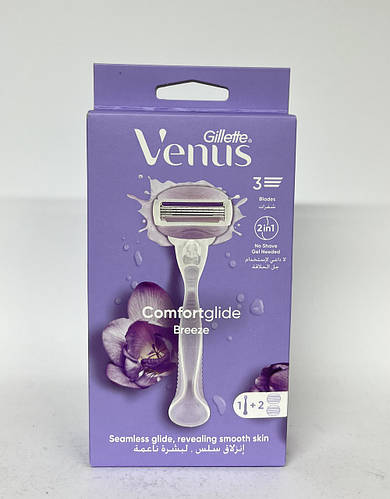 Станок для бритья женский Gillette Venus Breeze, 1 станок+2кассеты фото