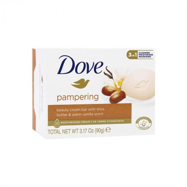 Крем-мыло твердое Dove Объятия нежности Shea butter (миндаль+ваниль) 90г фото