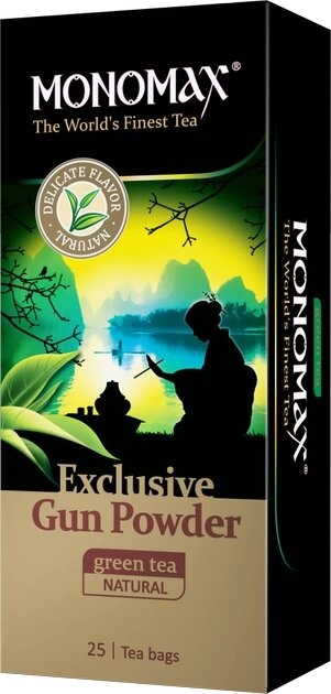 Чай зелений пакетований Мономах Exclusive Gun Powder 25 х 1.5 г фото