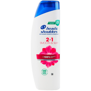 Шампунь и бальзам-ополаскиватель против перхоти Head & Shoulders 2в1 Гладкое и шелковистое 330мл фото