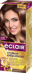 Крем-фарба для волосся ECLAIR Omega-9 №7,7 Гіркий шоколад фото