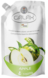 Жидкость для мытья посуды GALAX Яблоко (DOYPACK) 1000г фото