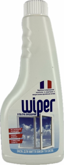 Засіб для миття скла WIPER Ультра прозорий 500мл (Запаска) фото