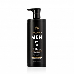 Чоловічий засіб Men 3 in 1 Hair Face Body Wash Bogenia BG450 №001 500мл фото