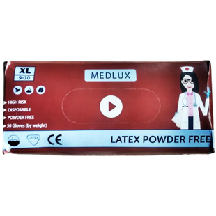 Рукавички сині MEDLUX XL, 50 шт фото