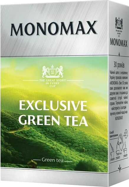 Чай китайский зеленый листовой Мономах Exclusive Green Tea 90 г фото