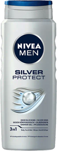 Гель для душу Nivea Men Shower Gel Silver Protect 3в1 500 мл фото