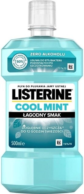 Ополіскувач для ротової порожнини Listerine Cool Mint з м'яким смаком 500 мл фото
