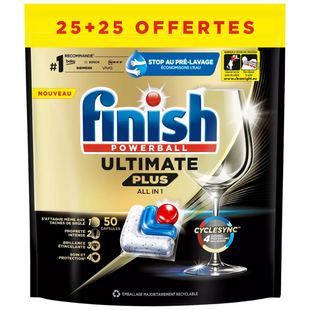 Капсули для посудомийної машини Finish Ultimate Plus 50 шт фото