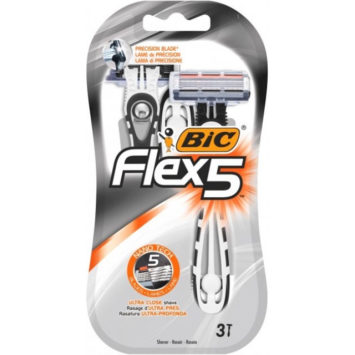 Cтанки для бритья одноразовые BIC Flex 5 Dispo, 3 шт фото