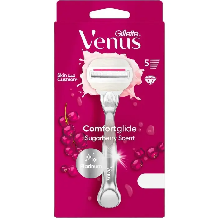 Бритва Gillette Venus Comfortglide Sugarberry, 1 станок + 2 кассеты фото