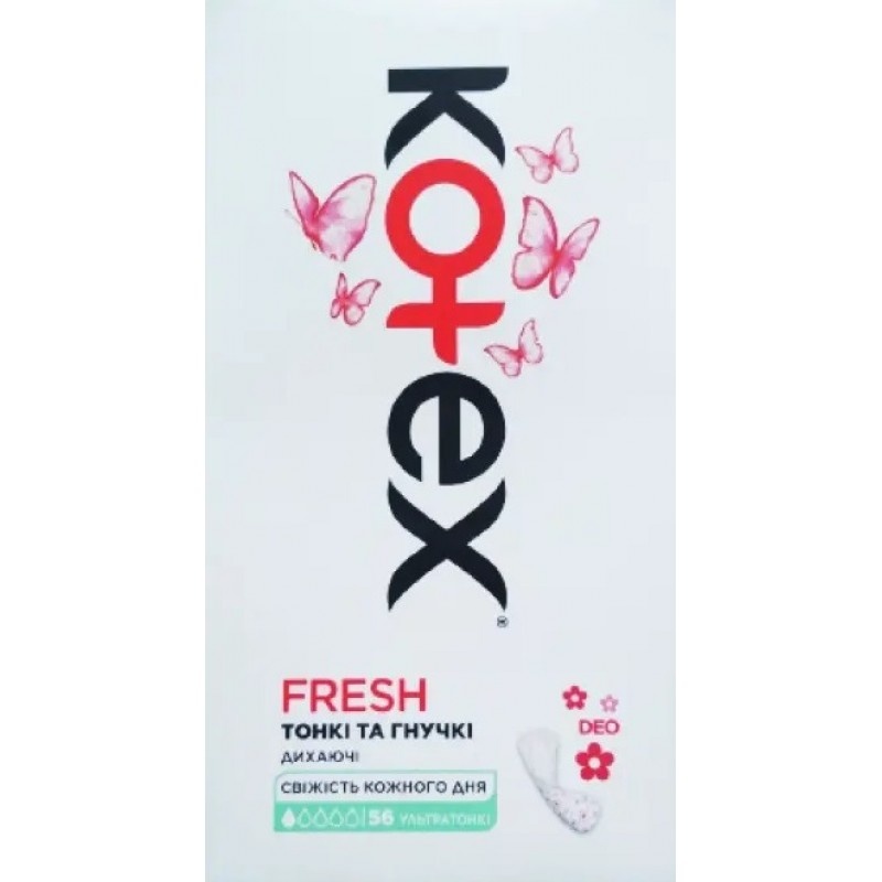 Щоденні прокладки Kotex Deo Normal 56 шт фото