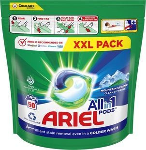 Капсули для прання Ariel Pods All-in-1 Гірське джерело 50 шт фото