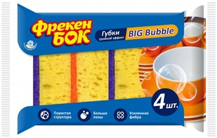 Упаковка губок кухонних Фрекен БОК Big Bubble збільшеного розміру 16 шт. фото